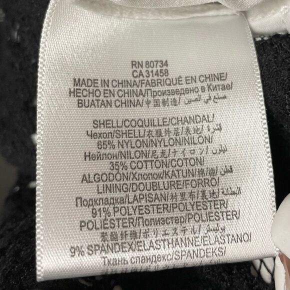 BCBG MAXAZRIA Dalia Black and White Sleeveless Dress with Asymmetrical Hem Sz 2 - Picture 10 of 14